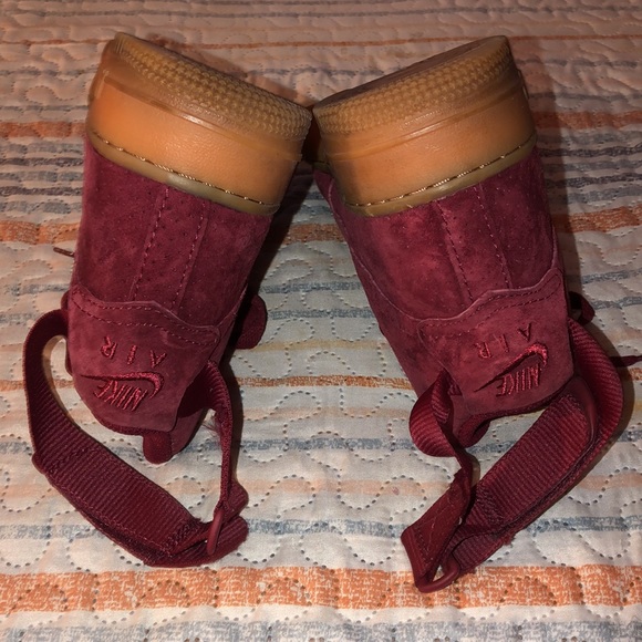 Burgundy Nike Air Force Ones - Picture 5 of 9